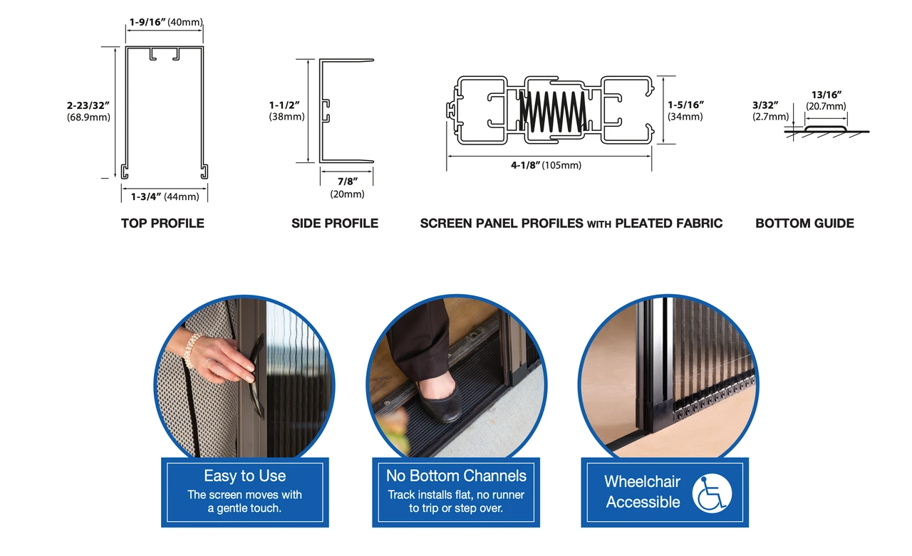 Sheer Classic 6-Panel Retractable Screen 3 Sheer Classic 6-Panel Retractable Screen - Image 3