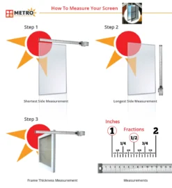 BULK ORDER Window Screens - 12 Screen Minimum Order -Screen Window Sales Store how to measure your screen infographic final 44987.1671216704